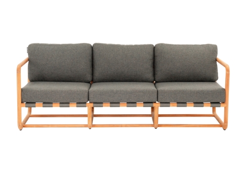 Apple Bee Dolce 3-Sitzer Loungesofa 209cm Teakholz Grau