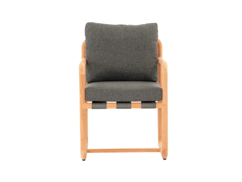 Apple Bee Dolce Armlehnstuhl Teakholz Grau