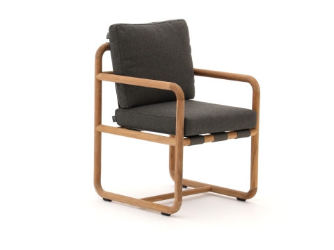 Apple Bee Dolce Armlehnstuhl Teakholz Grau