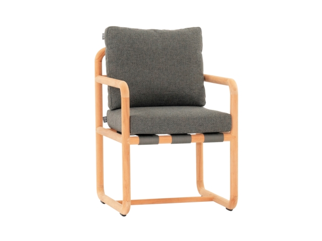 Apple Bee Dolce Armlehnstuhl Teakholz Grau