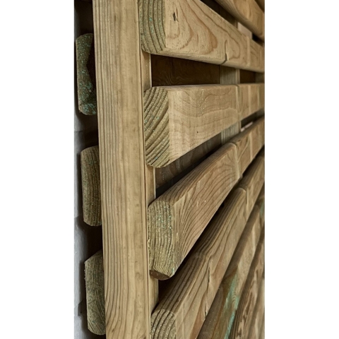 Zaun Linea Pinus 180x180 cm Kiefer druckimpr�gniert beids. mit Leisten beplankt!