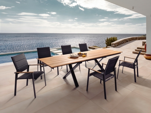 Niehoff Gartenm�bel-Set Revent-Strato mit Ausziehtisch