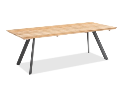 Niehoff Valetta Tisch 220x95cm, Tischplatte Teak recycelt, Gestell Aluminium Anthrazit