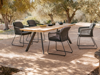 Niehoff Kubu-Valletta Gartenm&ouml;bel-Set, Dining, 5-teilig