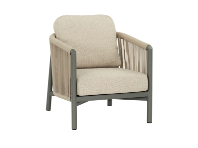 Apple Bee Bora Bora Lounge Sessel Rope inkl. Kissen Aluminium taupe Apple Bee Bora Bora Lounge Sessel Rope inkl. Kissen Aluminium taupe