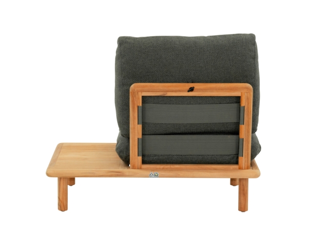 Apple Bee Sling Loungesessel Ablage links Teakholz Grau 108cm