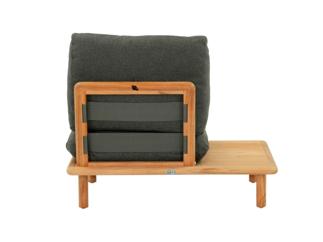 Apple Bee Sling Loungesessel Ablage rechts Teakholz Grau 108cm