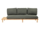 Apple Bee Sling 3-Sitzer Sofa Ablage rechts ca. 242cm Teakholz Grau