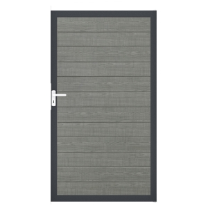 Groja BasicLine Steckzaun schmal Universal Tor 100x180cm Grey Ash Cut DB703 Groja BasicLine Steckzaun schmal Universal Tor 100x180cm Grey Ash Cut DB703