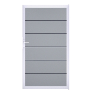 Groja BasicLine Steckzaun Premium Universal Tor 100x180cm silbergrau EV1 Groja BasicLine Steckzaun Premium Universal Tor 100x180cm silbergrau EV1