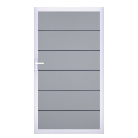 Groja BasicLine Steckzaun Premium Universal Tor 100x180cm silbergrau EV1