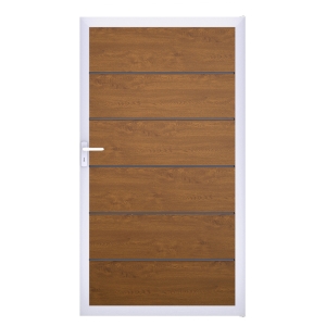 Groja BasicLine Steckzaun Premium Universal Tor 100x180cm Golden Oak EV1 Groja BasicLine Steckzaun Premium Universal Tor 100x180cm Golden Oak EV1