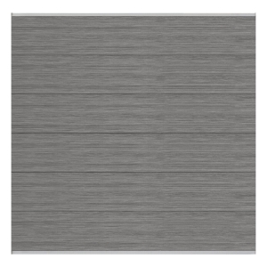 Elephant Steckzaun Set Mix and Match 180x174cm WPC Duo-Dark Grey BREIT co-extrudiert silber Leisten