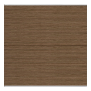 Elephant Steckzaun Set Mix and Match 180x174cm WPC Natural Dark Brown BREIT co-extrudiert silber Leisten