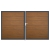 Groja BasicLine Steckzaun Premium Doppeltor DIN Links Sonderbreite H:180cm Golden Oak DB703