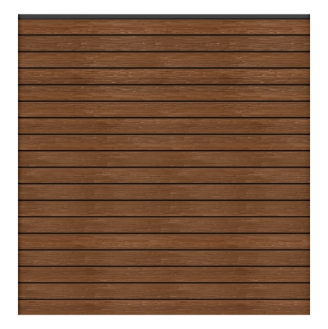 GrojaSolid Rhombus Steckzaun-Set Teak co-extrudiert 180x180cm