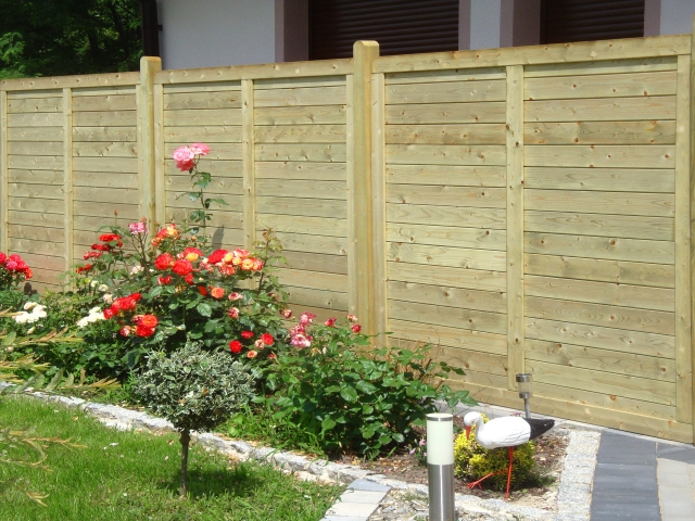 Massivzaun Toskana 180x180cm geschlossen Fichte kdi gr�n