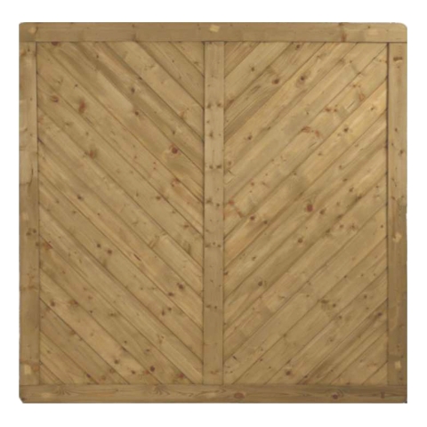 Massivzaun Trentino 180x180cm geschlossen Fichte kdi gr�n