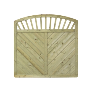 Massivzaun Venetien 180x180-160cm Rundbogen mit Sprossen aus Fichte kdi grün Massivzaun Venetien 180x180-160cm Rundbogen mit Sprossen aus Fichte kdi grün