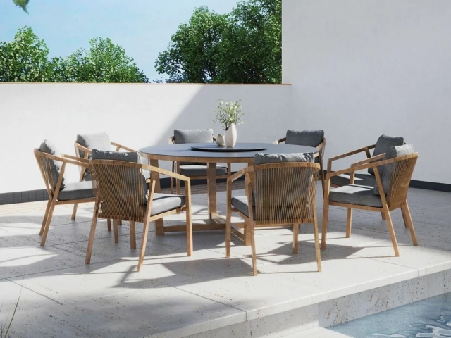 Creador Kanto Gartentisch 159cm mit Drehteller