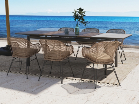 Royal Garden Riviera Gartentisch ausziehbar 190,5-250x100cm