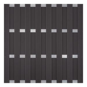GroJa DIY WPC-Zaun Bausatz 180x180 anthrazit - silber GroJa DIY WPC-Zaun Bausatz 180x180 anthrazit - silber