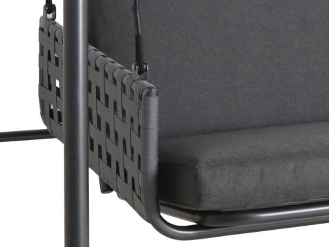 MWH Crossado Hollywoodschaukel grau inkl. Polster anthrazit