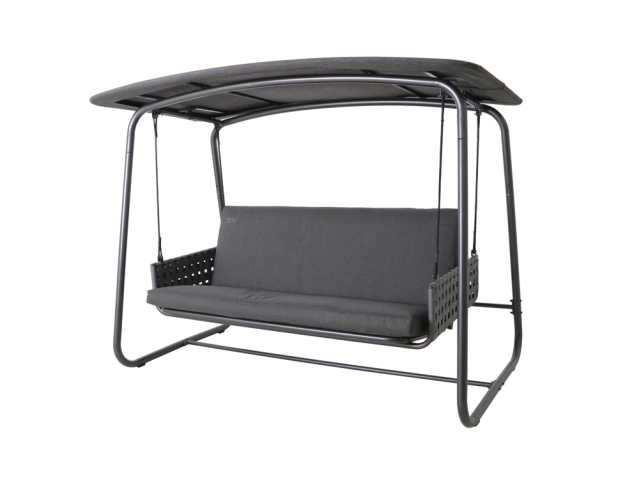 MWH Crossado Hollywoodschaukel grau inkl. Polster anthrazit