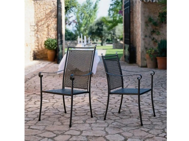 Royal Garden Excelsior Stapelsessel Hochlehner Eisengrau