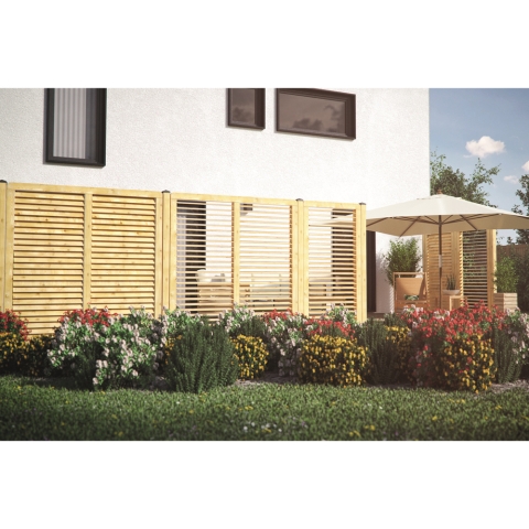 Jalousiezaun Limone L�rche-Douglasie 180x180cm