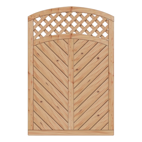 Sichtschutzzaun Lyon L�rche-Douglasie mit Rankgitter 120-180-165cm