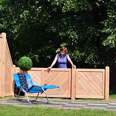 Vorgartenzaun Lugano L�rche-Douglasie 180x90cm