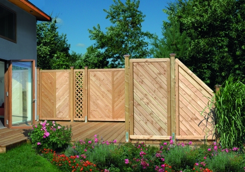 Sichtschutzzaun Lugano L�rche-Douglasie 90x180cm mit Rankgitter