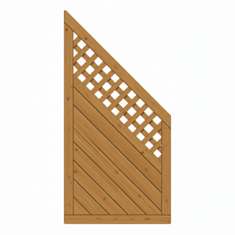 Sichtschutzzaun Lugano L�rche-Douglasie 90x180-90cm mit Rankgitter