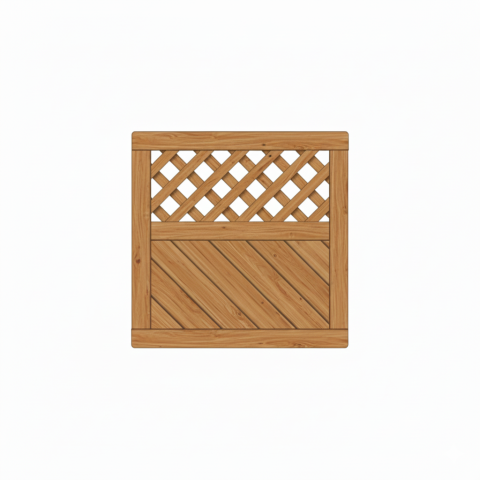 Vorgartenzaun Lugano L�rche-Douglasie 90x90cm mit Rankgitter