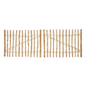 Rustik-Doppeltor Haselnuss 300x120cm