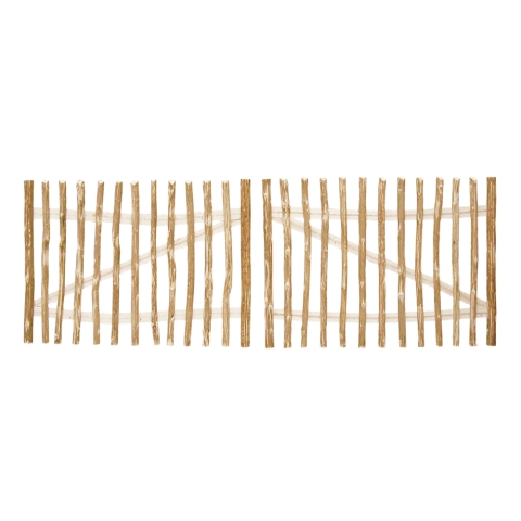 Rustik-Doppeltor Haselnuss 300x120cm