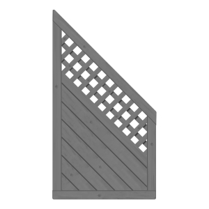 Sichtschutzzaun Lyon Fichte farbbehandelt Granit 90-165-80cm mit Rankgitter Sichtschutzzaun Lyon Fichte farbbehandelt Granit 90-165-80cm mit Rankgitter