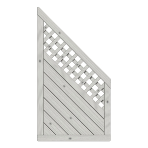 Sichtschutzzaun Lyon Fichte farbbehandelt Grau 90-165-80cm mit Rankgitter Sichtschutzzaun Lyon Fichte farbbehandelt Grau 90-165-80cm mit Rankgitter