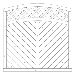 Grauweiß mit Rankgitter