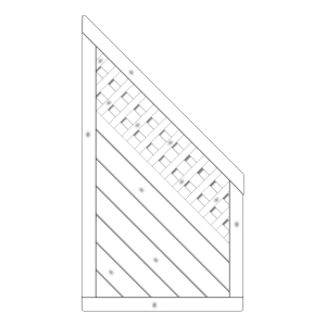 Sichtschutzzaun Lyon Fichte farbbehandelt Grauweiß 90-165-80cm mit Rankgitter Sichtschutzzaun Lyon Fichte farbbehandelt Grauweiß 90-165-80cm mit Rankgitter