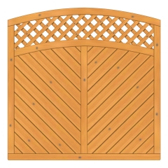 Pinie mit Rankgitter