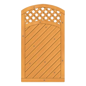 Tor Lyon Fichte farbbehandelt Pinie 100-180-165cm mit Rankgitter ohne Beschlag