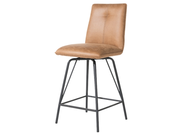 Habufa Bella Barstuhl, Microfaser Rocky, Cognac