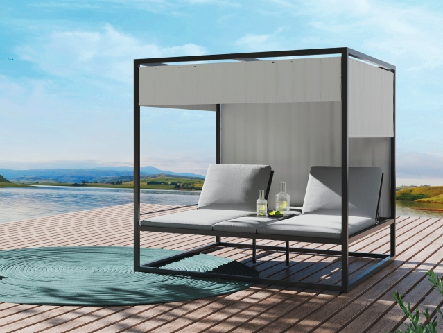 MWH Cubico Daybed Matt Grey 200x200cm inkl. Polster Grau