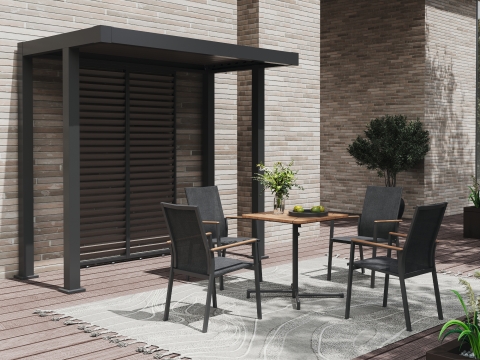 MWH Blomst Klapptisch Teak, 70x70x73cm