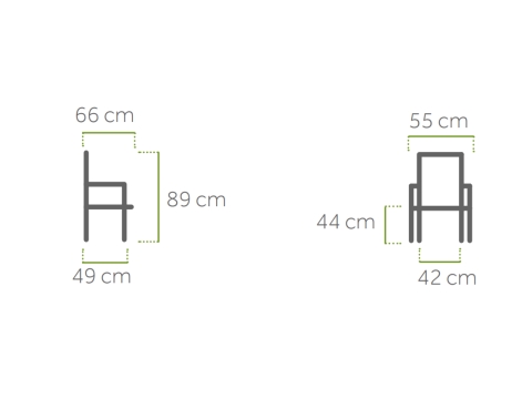 MWH Salernos Stapelsessel Iron Grey