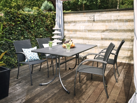 MWH Salernos Stapelsessel Iron Grey