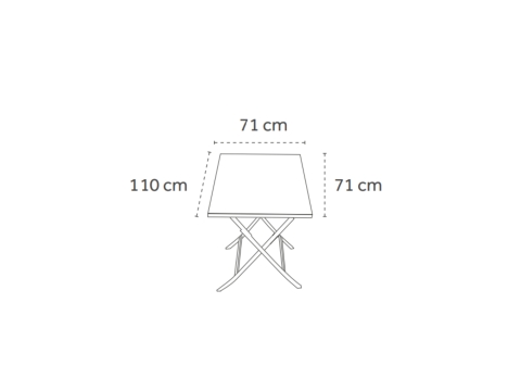 Creador Piquey CR Tisch 110x71cm klappbar