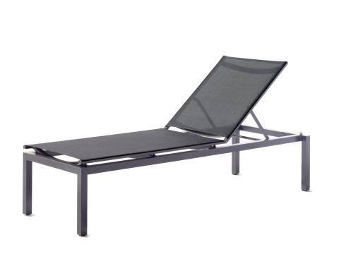 Sieger Brest Stapel-Rollliege Aluminium eisengrau, R�ckenlehne 7-fach verstellbar